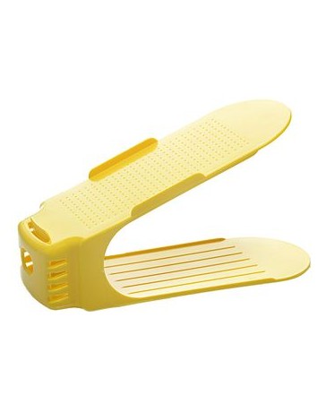 Zapatera Rack para Zapatos Doble-Amarillo - Envío Gratuito