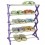 Zapatera Rack 5 Niveles-Plateado con Morado