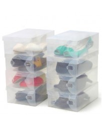 10 X zapato plástico organizador zapato clara cajas soporte plegable apilable a Granel - Envío Gratuito