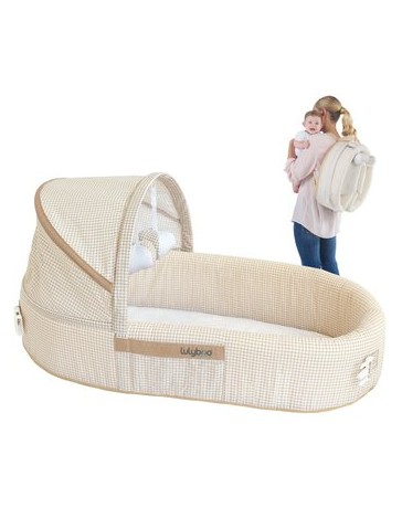 Cuna cama de viaje para bebe portatil, plegable en mochila LulyBoo - Envío Gratuito