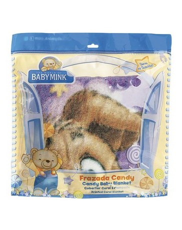 Frazada Candy Bosque Baby Mink-Cafe - Envío Gratuito