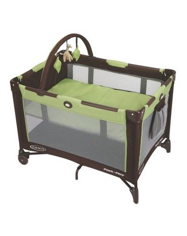 Cuna de Viaje Graco Baby-Verde con Café - Envío Gratuito