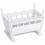 Generic 1,12 Casa De Muñecas En Miniatura Blanco Guardería Madera Cuna Cuna