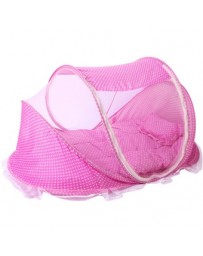 Cuna Bebe Mosquitera Antimosquito Plegable 3 Piezas Rosado - Envío Gratuito