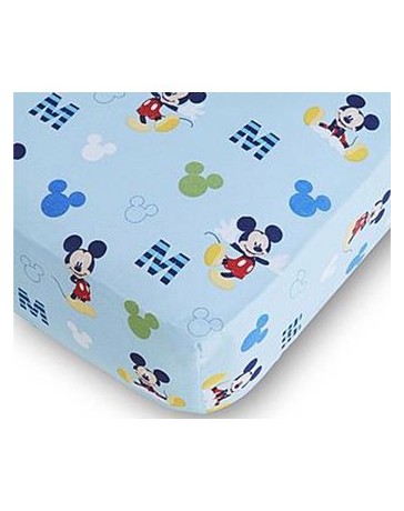 Sabanas párrafo cunas Disney Baby Mickey Mouse Equipada Cuna Hoja - Envío Gratuito