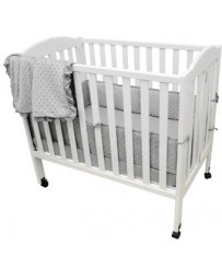 Cuna American Baby Company Celestial suave Minky Dot Chenille / Mini cuna Sábana, Gris, 3 pieza port - Envío Gratuito