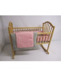 Baby doll bedding set zuma cuna ropa de cama gris / rosa - Envío Gratuito