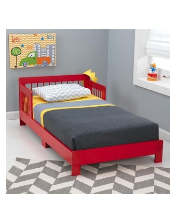 Camita cuna de transición para niños con barandillas ROJO KidKraft - Envío Gratuito