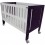 Cuna y Moises, B2B, CMB01, Cuna y moises morada brillante con ruedas-Multicolor