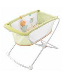 Cuna Portátil Rock'n Play Fisher Price X7757-Verde con Blanco - Envío Gratuito