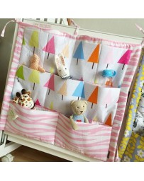 Niños Cuna multifuncional pañal de cama bolsillo multi colgantes bolsa de almacenamiento -- Bosque de colores - Envío Gratuito