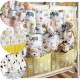 Bebé dormitorio cuna multifuncional pañal lino multi bolsillo colgante nube de bolso de almacenamiento - Envío Gratuito