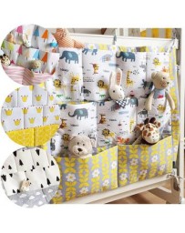 Bebé dormitorio cuna multifuncional pañal lino multi bolsillo colgante nube de bolso de almacenamiento - Envío Gratuito