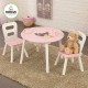 Set mesa redonda infantil y 2 sillas blanco/rosa KidKraft - Envío Gratuito