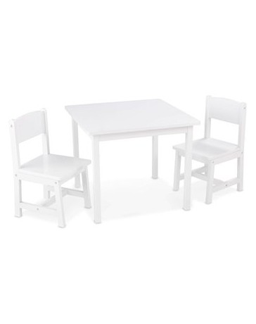 Set mesa y 2 sillas de madera color blanco KidKraft - Envío Gratuito
