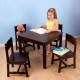 Set mesa y 4 sillas infantil espresso madera KidKraft - Envío Gratuito