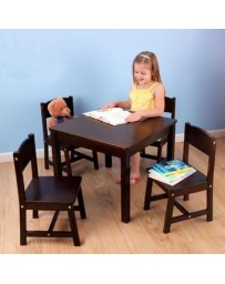 Set mesa y 4 sillas infantil espresso madera KidKraft - Envío Gratuito