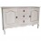Bufetera Comoda de Madera Bernabe, Vintage Home Designe, Bernabe, Madera con Metal Estilo Vintage -Blanco