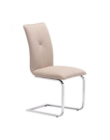 Silla marca Zuo modelo Anjou color beige / 100122 - Envío Gratuito