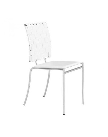 Silla marca Zuo modelo Criss Cross - blanco  333011 - Envío Gratuito