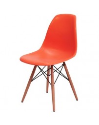 Silla de Comedor Vitrozi Replica Eames Woody-Roja - Envío Gratuito