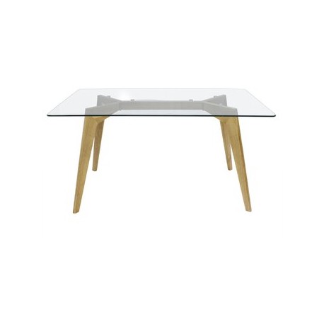 Mesa De Comedor Rectangular Hikaru Mod.9511-160 Glass - Envío Gratuito