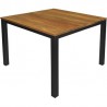 Mesa Bossa Vintage 90x90 Cuadrada Madera Negra