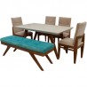 Comedor Beyee 4 Sillas Y Banca Fabou Muebles