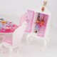 MagiDeal Casa De Muñecas Muebles En Miniatura Mesa De Comedor W  Armario Listo Para Barbie - Envío Gratuito