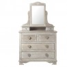 Tocador Ropero, Vintage Home Designe, Camile, Madera Maciza Espejo Cajones-Gris