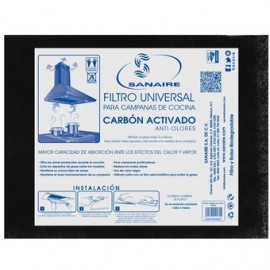 Filtro universal carbón activado para campana de cocina, marca Sanaire, disminuye humo y olores - Envío Gratuito