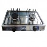 Parrilla Delher de Gas 2 quemadores Acero Inox