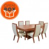 Daño estético, sillas color café - Antecomedor Mobénica Versalles 6 de 6 Sillas-Marrón