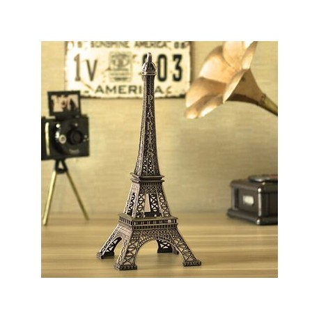 Pumio 10 cm Tamaño Modelo estatua de bronce de la torre Eiffel de la estatuilla del Ministerio del Interior Decoración - Envío G