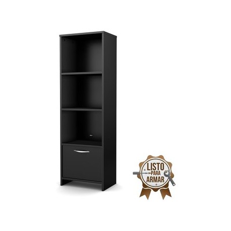Librero CREA Muebles LC9ng Esencial-Negro - Envío Gratuito