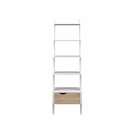 Librero-The H design-Librero en forma de escalera Kim estilo contemporaneo-blanco - Envío Gratuito