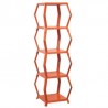 Librero Moderno CREA Muebles Geométrico 4 Niveles-Naranja