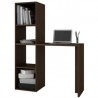 Librero vertical con 4 repisas y escritorio para computadora