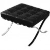 Ottoman Ocasional En Piel Italiana Modern Furniture Barcelona Ottoman-Negro