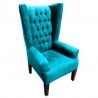 Sillón Individual Turquesa, Vintage Home Designe, Century Turquesa, Tapizado y Acolchonado- Turquesa