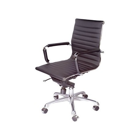 Silla De Oficina Mobilier Replica Aluminium Low Back-Negro - Envío Gratuito