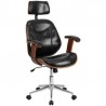 Silla Ejecutiva Oficina Color Negra Y Nogal