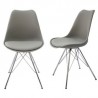 Juego De 2 Sillas Estilo Eames Color Gris Modelo PAREAM133 Gris