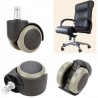 El nuevo reemplazo 5PCS Silla de oficina de goma suave de las ruedas giratorias giratoria piso de madera Funiture