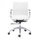 Silla de oficina marca Zuo modelo Glider espalda baja - blanco , 100375 - Envío Gratuito