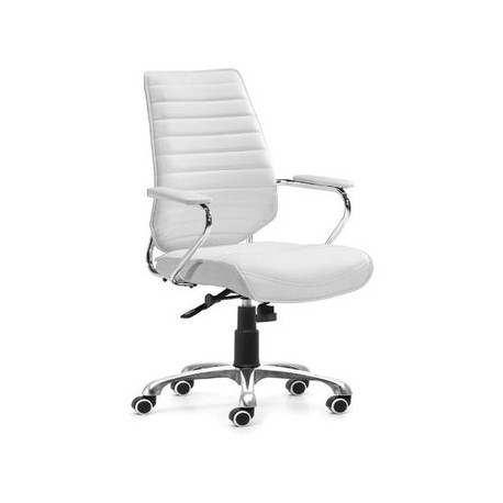 Silla de oficina marca Zuo modelo Enterprise - blanca , 205165 - Envío Gratuito