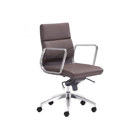 Silla de oficina marca Zuo modelo Engineer espalda baja - espresso , 205897 - Envío Gratuito