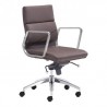 Silla de oficina marca Zuo modelo Engineer espalda baja - espresso , 205897