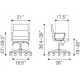 Silla de oficina marca Zuo modelo Engineer espalda baja - espresso , 205897 - Envío Gratuito