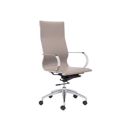 Silla de oficina marca Zuo modelo Glider - cafe claro / 100373 - Envío Gratuito